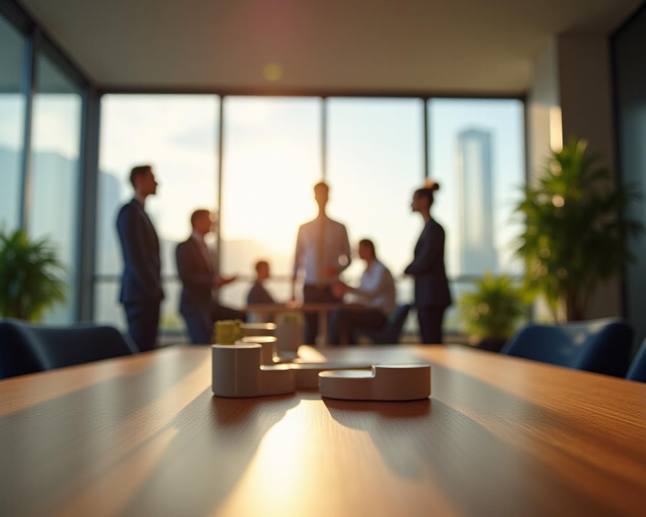 Réunion stratégique dans un bureau moderne à Paris